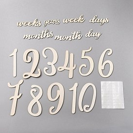 Деревянные детские вехи числа знаки наборы, реквизит для фотосъемки новорожденных, памятный знак вехи возраста ребенка