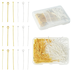 240Pcs 6 Styles Brass Ball Head Pins