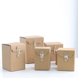 Boîte d'emballage en papier kraft, pour emballage de bougies, coffret cadeau