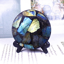 Natural Labradorite Display Decorations, Figurine Home Decoration, Reiki Energy Stone for Healing