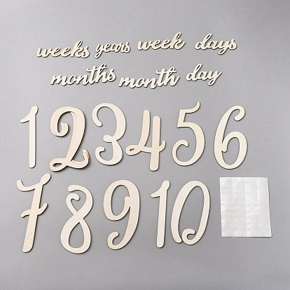 Деревянные детские вехи числа знаки наборы, реквизит для фотосъемки новорожденных, памятный знак вехи возраста ребенка