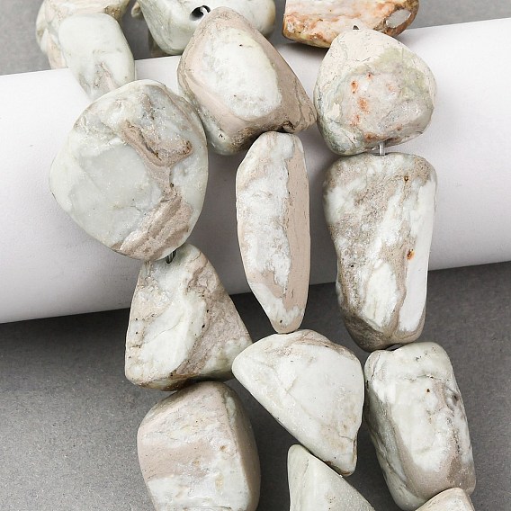 Натуральные варицитовые бусины, самородки