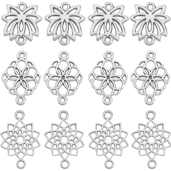 90шт 3 стили подвески из сплава в тибетском стиле, ссылки цветок лотоса