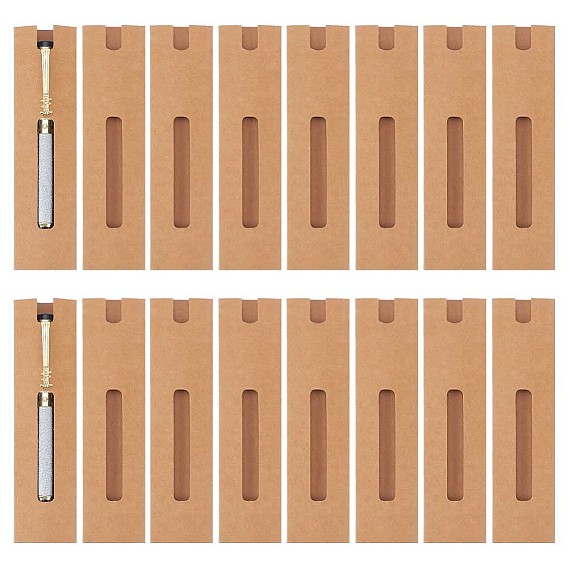 Paper Pen Packaging Sleeves, Slip-in Fountain Pen Holders, Office School Supplies