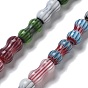 Handmade millefiori lampwork beads strands, арахис