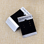 PVC Earring Display Cards with Black Velvet, Rectangle
