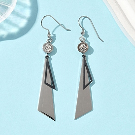 Гальванопокрытие 304 серьги-подвески из нержавеющей стали, треугольные