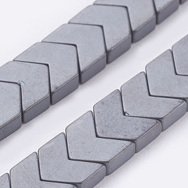 Non-magnetic Synthetic Hematite Beads Strands, Frosted, Arrow Shape