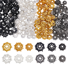 200Pcs 12 Styles Tibetan Style Alloy Spacer Bead Cap, Flower