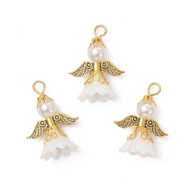 Абс пластмассовые подвески, ангел, с железной петлей и крылом из сплава