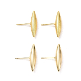 Brass Horse Eye Stud Earrings for Women, Nickel Free