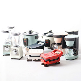 Mini Plastic Rice Cooker/Electric Oven/Kettle/Coffee Machine/Juicer Model, Micro Landscape Kitchen Dollhouse Accessories, Pretending Prop Decorations