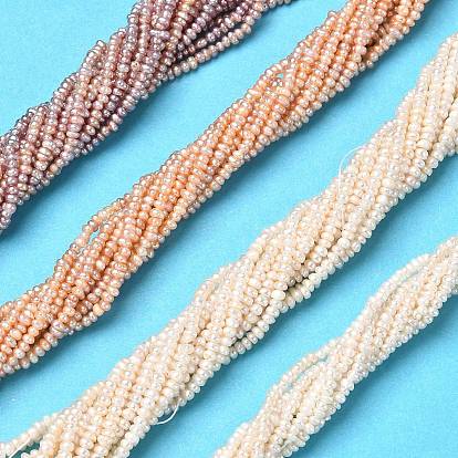 Нити из натурального культивированного пресноводного жемчуга, рондель