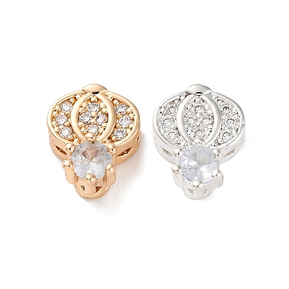 Стойки обшивки латунь микро проложить кубического циркония бусы, со стеклом, долговечный, без свинца и без кадмия