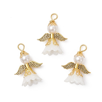 Абс пластмассовые подвески, ангел, с железной петлей и крылом из сплава