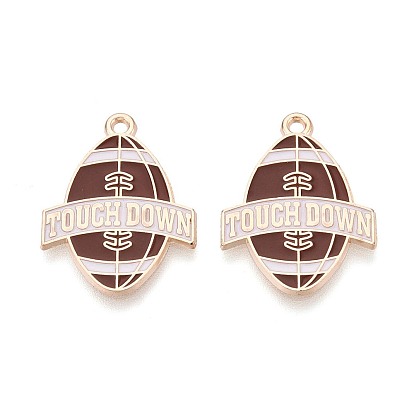 Подвески из эмали и сплава, регби с талисманами «Приземление по слову», золотые