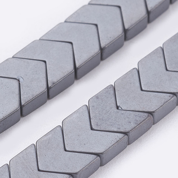 Non-magnetic Synthetic Hematite Beads Strands, Frosted, Arrow Shape