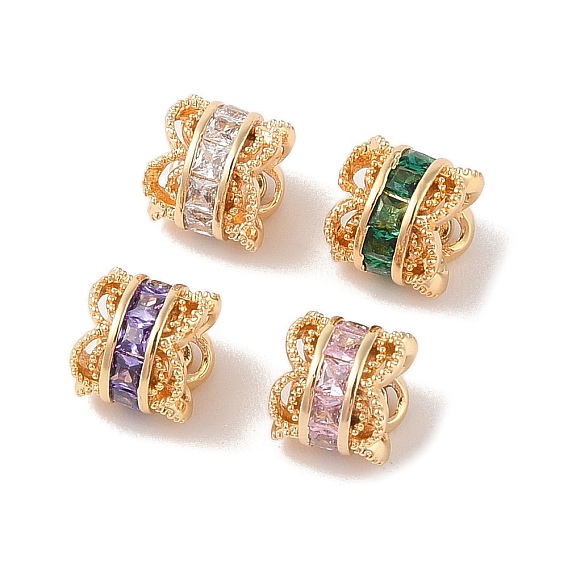 Латуни европейского бисера, со стеклом, колонка