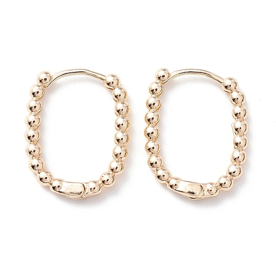 Овальные серьги-кольца Huggie из латуни с гальванопокрытием для женщин, без кадмия и без свинца