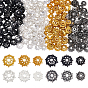 200Pcs 12 Styles Tibetan Style Alloy Spacer Bead Cap, Flower