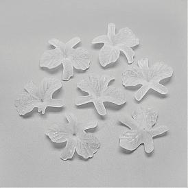 Abalorios de acrílico transparentes, esmerilado, flor