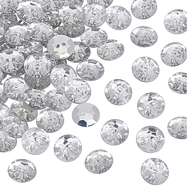 100шт. 2-отверстия акриловые кнопки, плоско-круглые