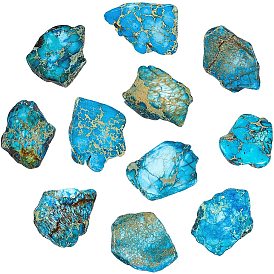 Natürlicher regalit / imperialer jaspis / meersediment jaspis perlenstrang, gefärbt, Nuggets