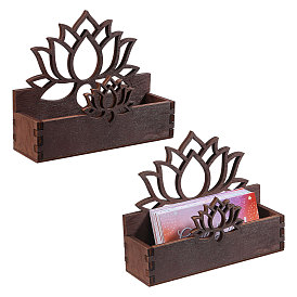 Визитница из дерева, Прямоугольник с лотосом