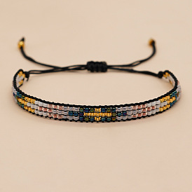 Colorful Miyuki Cross Mosaic Handmade Beaded Unisex Bracelet Wide