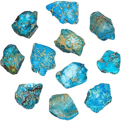 Natürlicher regalit / imperialer jaspis / meersediment jaspis perlenstrang, gefärbt, Nuggets