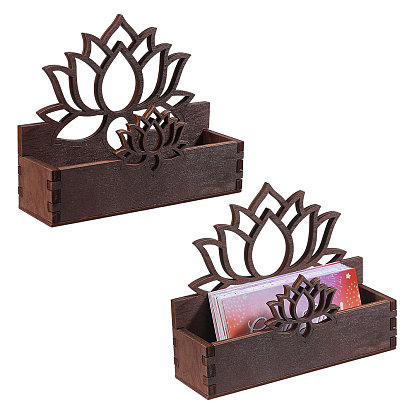 Визитница из дерева, Прямоугольник с лотосом