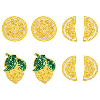 8 шт. полиэстеровые заплатки для одежды, лимон