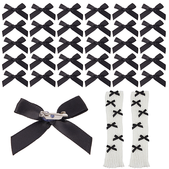 Броши-банты из полиэстера, с железной фурнитурой