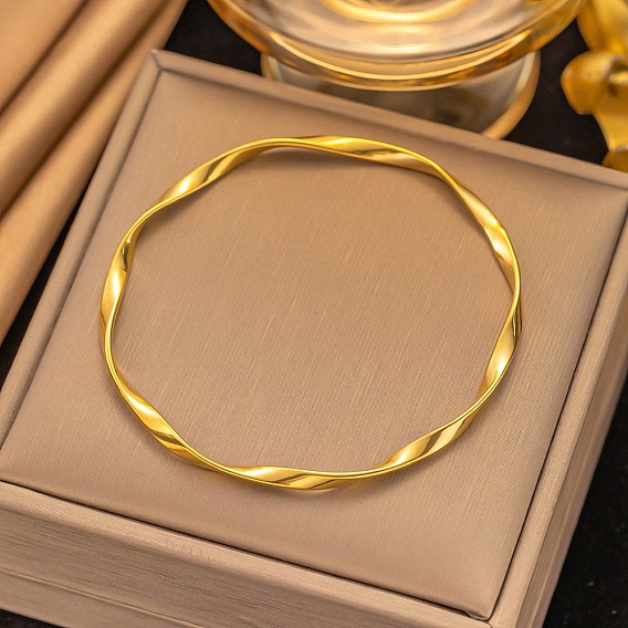 304 витые браслеты из нержавеющей стали для женщин