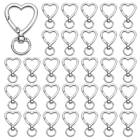 60шт. поворотные застежки из сплава в форме сердца