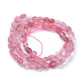 Природного кварца клубники нитей бисера, упавший камень, самородки