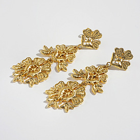 316 Pendientes colgantes de acero inoxidable quirúrgico para mujer, flor