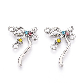 Литые ссылки компонентов горный хрусталь люстры, бантом, стойки покрытие, без кадмия, без никеля и без свинца