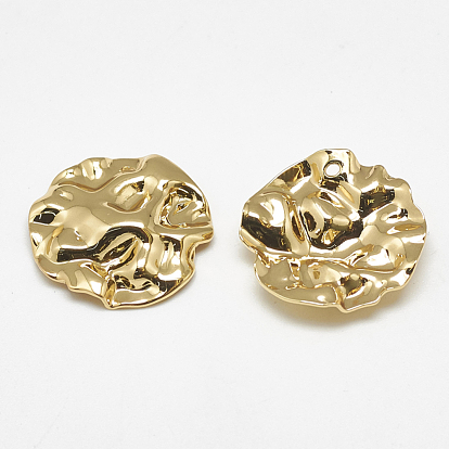 Brass Pendants, Cadmium Free & Nickel Free & Lead Free, Flat Round