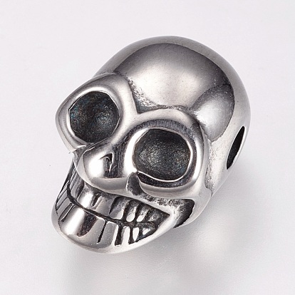 304 Stainless Steel Beads, Skull