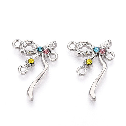 Литые ссылки компонентов горный хрусталь люстры, бантом, стойки покрытие, без кадмия, без никеля и без свинца