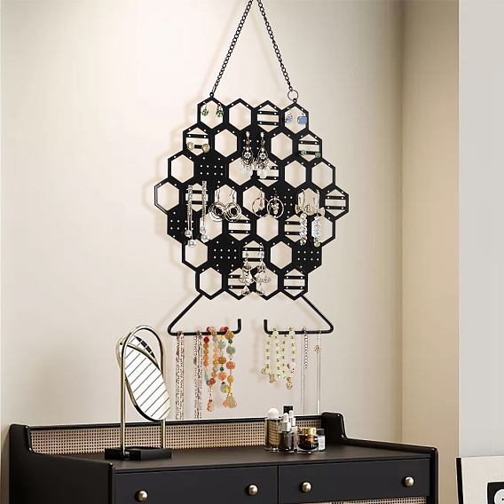 Подвесные витрины для ювелирных изделий из сотового железа для сережек и ожерелий