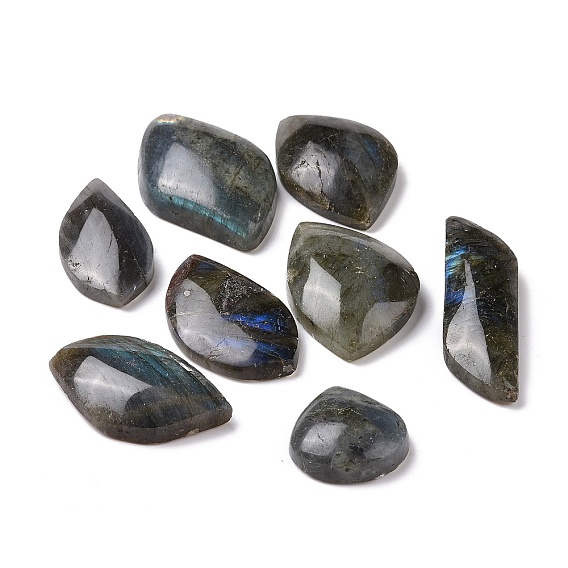 Natural Labradorite Cabochons, Mixed Shapes