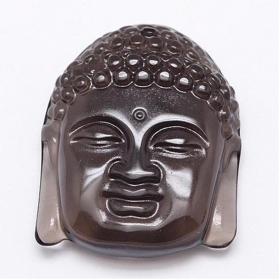 Natural Ice Crystal Obsidian Carven Pendants, Buddha