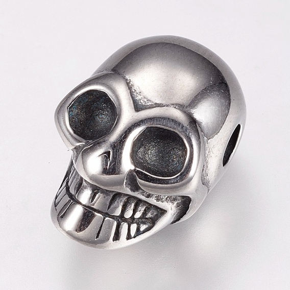 304 Stainless Steel Beads, Skull
