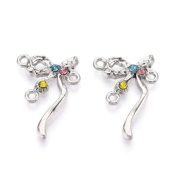 Литые ссылки компонентов горный хрусталь люстры, бантом, стойки покрытие, без кадмия, без никеля и без свинца