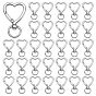 60шт. поворотные застежки из сплава в форме сердца