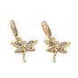 Стойка покрытие латунь прозрачный кубический цирконий европейские подвески-шармы, подвески с большими отверстиями в виде насекомых, реальный 18 k позолоченный, долговечный, без кадмия и без свинца
