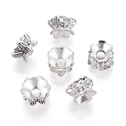 Буддийские ювелирные изделия в тибетском стиле сплава лотоса двухсторонние колпачки для бусин, мульти-лепесток