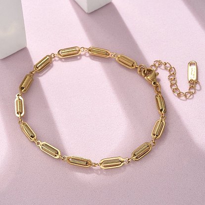 304 браслеты из нержавеющей стали с пружинной овальной цепочкой для женщин и мужчин, ионное покрытие (ip)